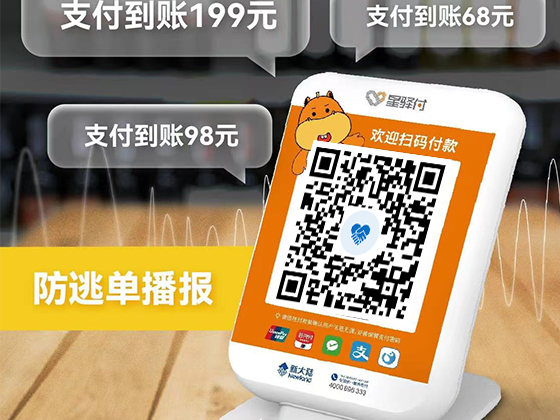星驿付防漏单云音箱，收款好帮手，生意更无忧